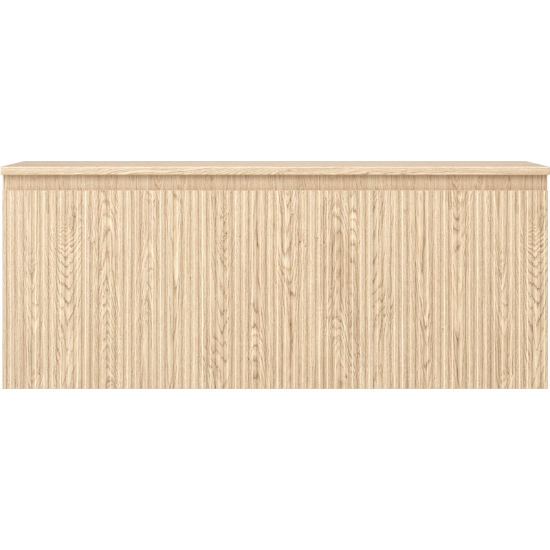 Mexen Rivel Badezimmer-Unterschrank 120 cm mit Arbeitsplatte, 1 Schublade, geriffelt, Eiche - 91A20-12047-1-BFC81