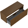 Mexen Rivel Badezimmerschrank 120 cm mit Arbeitsplatte, 1 Schublade, gerillt, Nussbaum - 91A20-12047-1-BFC86