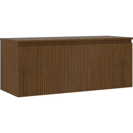 Mexen Rivel Badezimmerschrank 120 cm mit Arbeitsplatte, 1 Schublade, gerillt, Nussbaum - 91A20-12047-1-BFC86