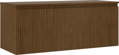 Mexen Rivel Badezimmerschrank 120 cm mit Arbeitsplatte, 1 Schublade, gerillt, Nussbaum - 91A20-12047-1-BFC86