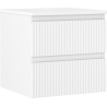 Mexen Rivel Badezimmerschrank 50 cm mit Platte, 2 Schubladen, geriffelt, weiß matt - 91A20-05047-2-BFFC01