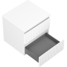 Mexen Rivel Badezimmerschrank 50 cm mit Platte, 2 Schubladen, geriffelt, weiß matt - 91A20-05047-2-BFFC01