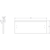 Mexen Rivel Badezimmerschrank 50 cm mit Platte, 2 Schubladen, geriffelt, weiß matt - 91A20-05047-2-BFFC01