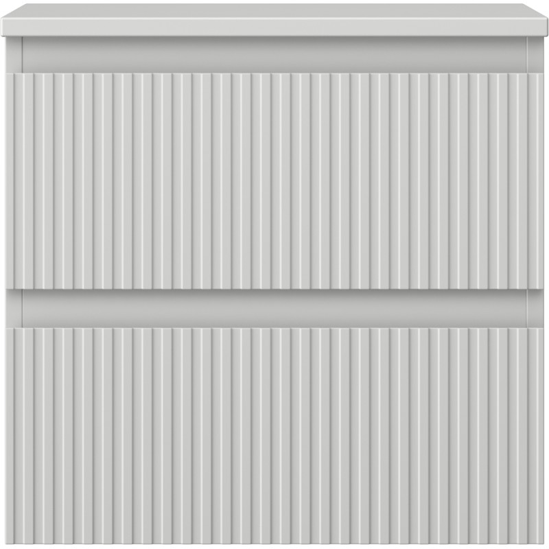 Mexen Rivel 50 cm Badezimmer-Unterschrank mit Ablage, 2 Schubladen, gerillt, graumatt - 91A20-05047-2-BFFC62
