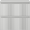 Mexen Rivel Badezimmerunterschrank 50 cm mit Arbeitsplatte, 2 Schubladen, geriffelt, grau matt - 91A20-05047-2-BFFC62