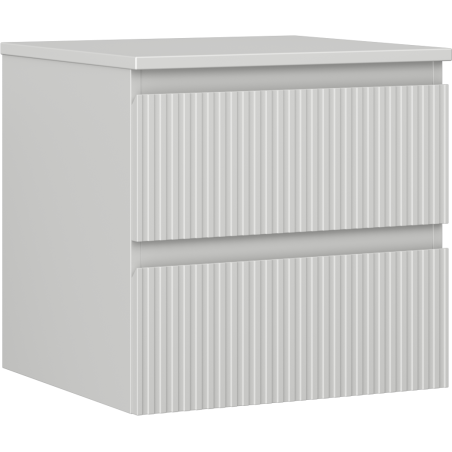 Mexen Rivel 50 cm Badezimmer-Unterschrank mit Ablage, 2 Schubladen, gerillt, graumatt - 91A20-05047-2-BFFC62