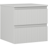 Mexen Rivel 50 cm Badezimmer-Unterschrank mit Ablage, 2 Schubladen, gerillt, graumatt - 91A20-05047-2-BFFC62