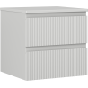 Mexen Rivel Badezimmerunterschrank 50 cm mit Arbeitsplatte, 2 Schubladen, geriffelt, grau matt - 91A20-05047-2-BFFC62