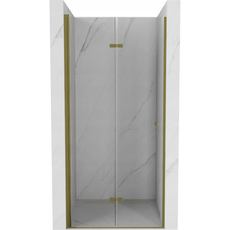 Mexen Lima Faltbare Duschwand 80 cm, transparent, gold - 856-080-000-50-00