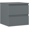 Mexen Rivel Waschtischunterschrank 50 cm mit Platte, 2 Schubladen, geriffelt, Graphit Matt - 91A20-05047-2-BFFC66