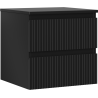 Mexen Rivel Badezimmer-Unterschrank 50 cm mit Platte, 2 Schubladen, geriffelt, schwarz matt - 91A20-05047-2-BFFC71