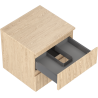 Mexen Rivel Badezimmerschrank 50 cm mit Arbeitsplatte, 2 Schubladen, gerillt, Eiche - 91A20-05047-2-BFFC81