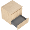 Mexen Rivel Badezimmerschrank 50 cm mit Arbeitsplatte, 2 Schubladen, gerillt, Eiche - 91A20-05047-2-BFFC81