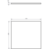 Mexen Rivel Badezimmerschrank 50 cm mit Arbeitsplatte, 2 Schubladen, gerillt, Eiche - 91A20-05047-2-BFFC81