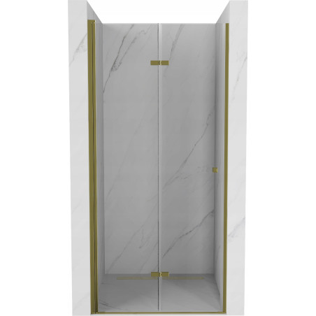 Mexen Lima faltbare Duschabtrennung 100 cm, transparent, gold - 856-100-000-50-00