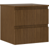 Mexen Rivel Badezimmerschrank 50 cm mit Arbeitsplatte, 2 Schubladen, geriffelt, Nussbaum - 91A20-05047-2-BFFC86