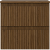 Mexen Rivel Badezimmerschrank 50 cm mit Arbeitsplatte, 2 Schubladen, geriffelt, Nussbaum - 91A20-05047-2-BFFC86