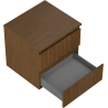 Mexen Rivel Badezimmerschrank 50 cm mit Arbeitsplatte, 2 Schubladen, geriffelt, Nussbaum - 91A20-05047-2-BFFC86