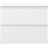 Mexen Rivel Badezimmerunterschrank 60 cm mit Platte, 2 Schubladen, geriffelt, weiß matt - 91A20-06047-2-BFFC01