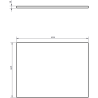 Mexen Rivel Badezimmerunterschrank 60 cm mit Platte, 2 Schubladen, geriffelt, weiß matt - 91A20-06047-2-BFFC01