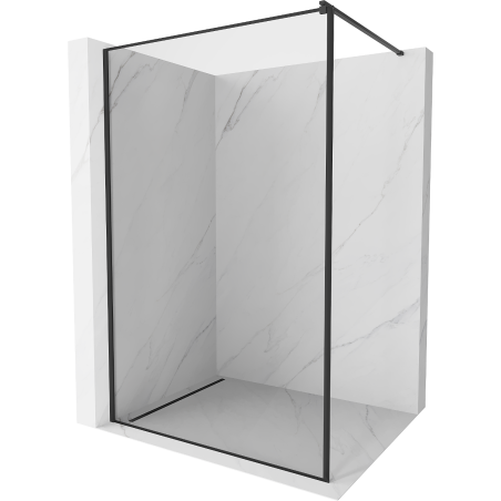 Mexen Kioto Duschwand Walk-in 110 x 200 cm, schwarzer Rahmen 8 mm, schwarz - 800-110-101-70-70