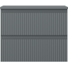 Mexen Rivel Badezimmerunterschrank 60 cm mit Arbeitsplatte, 2 Schubladen, geriffelt, matt Graphit - 91A20-06047-2-BFFC66
