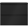Mexen Rivel 60 cm Unterschrank mit Waschbeckenschrank mit Arbeitsplatte, 2 Schubladen, geriffelt, schwarz matt