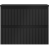 Mexen Rivel Badezimmer-Unterschrank 60 cm mit Platte, 2 Schubladen, gerillt, schwarz matt - 91A20-06047-2-BFFC71