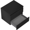 Mexen Rivel Badezimmer-Unterschrank 60 cm mit Platte, 2 Schubladen, gerillt, schwarz matt - 91A20-06047-2-BFFC71