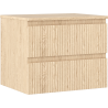 Mexen Rivel Badezimmer-Unterschrank 60 cm mit Arbeitsplatte, 2 Schubladen, geriffelt, Eiche - 91A20-06047-2-BFFC81