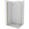 Mexen Lima faltbare Duschkabine 70 x 90 cm, transparent, gold - 856-070-090-50-00