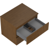 Mexen Rivel Badschrank für Waschbecken 60 cm mit Platte, 2 Schubladen, geriffelt, Nussbaum - 91A20-06047-2-BFFC86