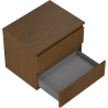 Mexen Rivel Badschrank für Waschbecken 60 cm mit Platte, 2 Schubladen, geriffelt, Nussbaum - 91A20-06047-2-BFFC86