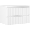 Mexen Rivel Waschtischunterschrank 70 cm mit Arbeitsplatte, 2 Schubladen, geriffelt, weiß matt - 91A20-07047-2-BFFC01