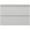 Mexen Rivel Badezimmerunterschrank 70 cm mit Arbeitsplatte, 2 Schubladen, geriffelt, grau matt - 91A20-07047-2-BFFC62