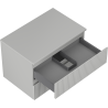 Mexen Rivel Badezimmerunterschrank 70 cm mit Arbeitsplatte, 2 Schubladen, geriffelt, grau matt - 91A20-07047-2-BFFC62
