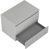 Mexen Rivel Badezimmerunterschrank 70 cm mit Arbeitsplatte, 2 Schubladen, geriffelt, grau matt - 91A20-07047-2-BFFC62