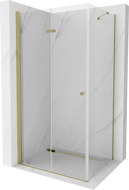 Mexen Lima faltbare Duschkabine 80 x 90 cm, transparent, gold - 856-080-090-50-00
