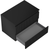 Mexen Rivel Badezimmerschrank 70 cm mit Arbeitsplatte, 2 Schubladen, geriffelt, Schwarz matt - 91A20-07047-2-BFFC71