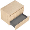 Mexen Rivel Badezimmerschrank unter Waschbecken 70 cm mit Arbeitsplatte, 2 Schubladen, gerillt, Eiche - 91A20-07047-2-BFFC81