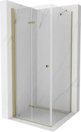 Mexen Lima faltbare Duschkabine 90 x 90 cm, transparent, gold - 856-090-090-50-00