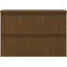 Mexen Rivel Badezimmerschrank 70 cm mit Arbeitsplatte, 2 Schubladen, gerillt, Nuss - 91A20-07047-2-BFFC86