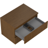 Mexen Rivel Badezimmerschrank 70 cm mit Arbeitsplatte, 2 Schubladen, gerillt, Nuss - 91A20-07047-2-BFFC86