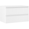 Mexen Rivel Badezimmerunterschrank 80 cm mit Platte, 2 Schubladen, geriffelt, weiß matt - 91A20-08047-2-BFFC01