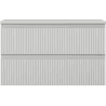 Mexen Rivel Badunterschrank 80 cm mit Arbeitsplatte, 2 Schubladen, geriffelt, graumatt - 91A20-08047-2-BFFC62