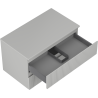 Mexen Rivel Badunterschrank 80 cm mit Arbeitsplatte, 2 Schubladen, geriffelt, graumatt - 91A20-08047-2-BFFC62