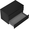 Mexen Rivel Badezimmerschrank 80 cm mit Waschbeckenplatte, 2 Schubladen, geriffelt, schwarz matt - 91A20-08047-2-BFFC71