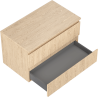 Mexen Rivel Badezimmer-Unterschrank 80 cm mit Arbeitsplatte, 2 Schubladen, geriffelt, Eiche - 91A20-08047-2-BFFC81