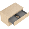 Mexen Rivel Badezimmer-Unterschrank 80 cm mit Arbeitsplatte, 2 Schubladen, geriffelt, Eiche - 91A20-08047-2-BFFC81