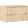 Mexen Rivel Badezimmer-Unterschrank 80 cm mit Arbeitsplatte, 2 Schubladen, geriffelt, Eiche - 91A20-08047-2-BFFC81